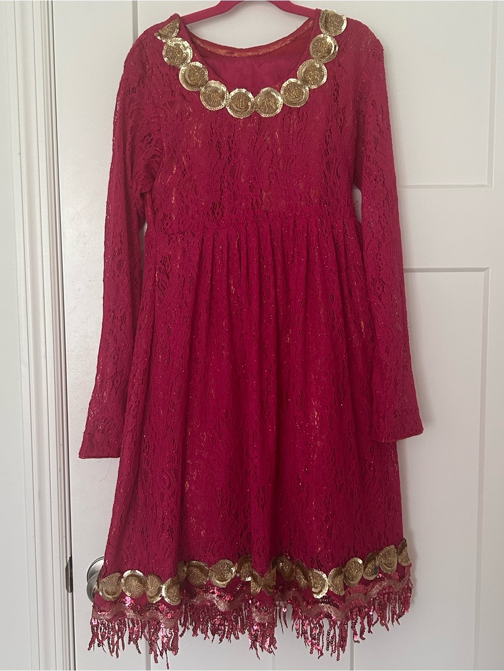 Girls pink Lace sharara dress, fancy, party wear, shalwar kameez style for girls